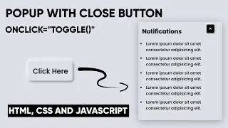 Popup With Close Button || #HTML , #CSS And #Javscript || Tech Loop