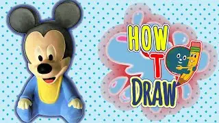 How to draw Mickey Mouse Step by Step | DrawingwithKIDS | FREE Coloring Pages Disney
