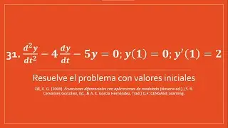 31. d^2y/dt^2-4dy/dt-5y=0; y(1)=0; y'(1)=2. Homogéneas con coeficientes constantes