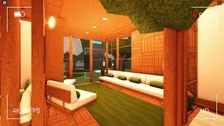 177k Modern Japanese Inspired Tree House | Living Room | No Big Plot | Bloxburg Roblox