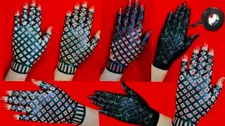Diy Beautiful Mehndi Design With cello Tape|How To Apply Mehndi Design With tape#trick