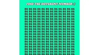 EYE TEST! Find the different number :)