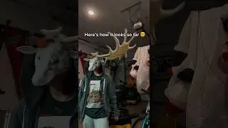 Pt.1 of making an Irish Elk mask! #therianmask #animalmask #therian #elk #iceage #paleotherian