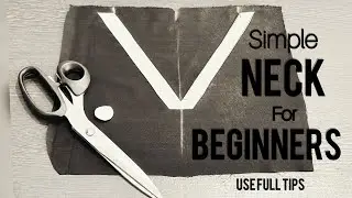 NECK FINISHING |EASY METHOD |PERFECT FINISHING #neckline #vneckdesigncuttingandstitching #vneck