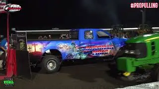 Super Stock BIG Diesel Truck Pulling  Joliet, Illinois Pro Pulling League #tractorpull #automobile