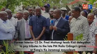 СЛУШАЙТЕ. matiang'i strong tribute to Raira Ondinga. visit jaramogi mausoleum#news#automobile