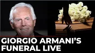 Girogio Armani Funeral Live | Hometown funeral for Italian fashion legend Giorgio Armani | Italy
