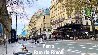 Paris city walks  Rue de Rivoli   Paris, France 4K