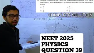 Neet 2025 Physics Question 39 Complete Solution 