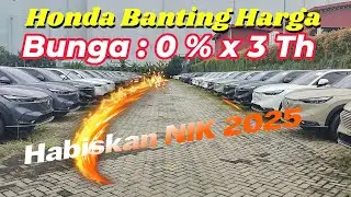 Honda Habiskan Stock NIK 2025. Bunga 0% Tenor 3 Th. Promo Honda BRV, WRV, HRV, Brio dan Step WGN.