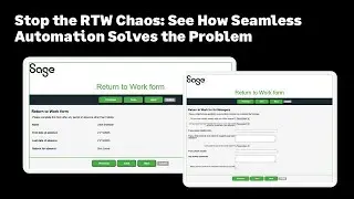 Sage People - Automatedreturn-to-work forms