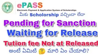 How to Check Scholarship Amount released or not at Released Pending for sanction Waiting for release