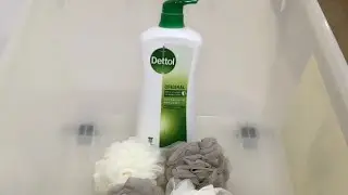 ASMR SPONGE SQUEEZING - Dettol Original Body Wash 🦠