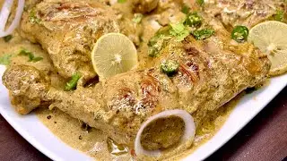 Chicken Malai Tikka With silky Smooth Gravy | White Chicken Malai Tikka Recipe | 
