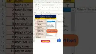 How to change the first letter as Capital letter in Excel #excel #exceltricks#viral#trending #short
