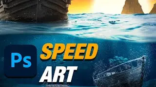 Sunken Ship | Photoshop Speed Art