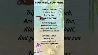 Summer Summer | English Poems for kids | Poems in English | #shorts