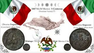 1887 Mo M Mexico 5 Centavos