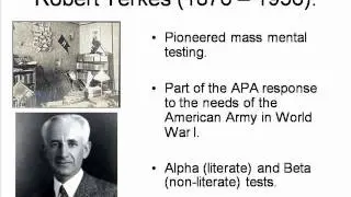 Terman and Yerkes: Mental Testing in the USA 3 [HPsy 8C:3]