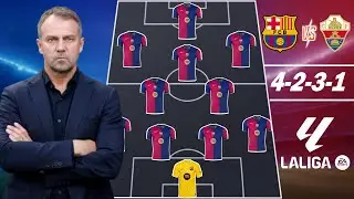 🚨 Barcelona vs Elche: Barcelona Potential Lineup (4-2-3-1) Formations 🔥 La Liga 25/26