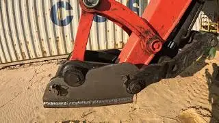 Step one of building a rake for the Kubota KX0 57-5