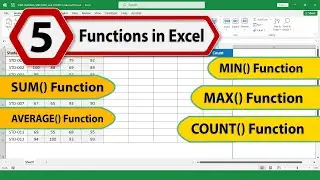 5 Essential Functions in Excel | SUM, AVERAGE, MIN, MAX, and COUNT | Excel Training