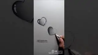 3d heart art making  with pencil😎👌👌❤❤❤❤❤❤