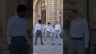 He flew at the end😭😂 @jaymondy. #hugo #viral #trend #dancer #paris