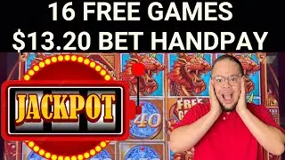 JACKPOT HAND PAY MIGHTY CASH 16 FREE GAMES $13.60 BET HIGH LIMIT