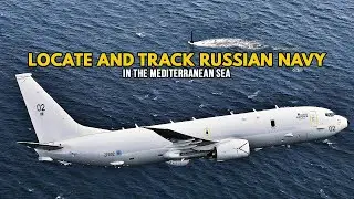 RAF Poseidon monitored, track and shadowing russian navy in the Mediterranean Sea