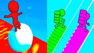 Snow Race 3D vs Bridge Race ⭐️🏅😈⭐️ Hard Levels Challenge Walkthrough Gameplay Ep849