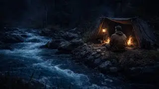 I Camped Beside a Glacial River - Foraging Berries, Campfire Cooking & Exploring Wild Mountains.