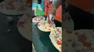 Uttapam Making With Unique Styles 🙂#creatingforindia #streetfood #shorts