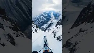 🏔️ Extreme POV Ski Descent &ndash; Adrenaline Rush from the Top of the World 🎿❄️#ExtremeSkiing #POVSki