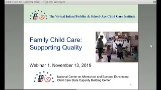 Family Child Care: Supporting Quality