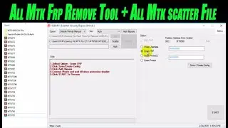 All Mtk Frp Remove Tool + All Mtk Scatter File