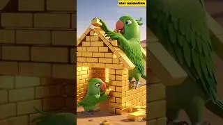 You Won&rsquo;t Believe This Golden Parrot House!Parrot Family&rsquo;s Shiny GOLD Dream 🏠✨#viral #viralshorts