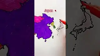 Нарисуйте карту флага Японии 🇯🇵 #japan