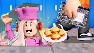 Я построил крошечный ресторан прямо под школой! (Roblox)