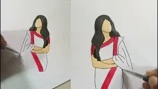  Beautiful Bengali Art | Traditional Couple & Girl Drawing | Saree Sketches & Creative Illustration 
