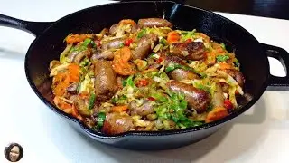 Easy Quick Fried Cabbage with Sausage -Budget, Banting & Keto Friendly or Low-carb