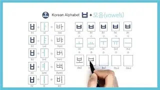 Learn Korean alphabet for beginners 'ㅂ' 한글결합 배우기