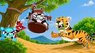 CRUEL PLOT! 😱 Cappuccino Thrown Into the Tiger&rsquo;s Mouth 🐯 | Brainrot & Sprunki Stop Motion