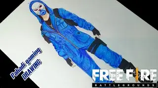 FREE FIRE DRAWING |BLUE CRIMINAL BUNDLE DRAWING | GAMER DRAWING | DRAWING @pahadigamer_official