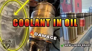 ⚠️ COOLANT IN OIL = $30K ENGINE DAMAGE 💥 | Cylinder Liner Seal Failure Explained