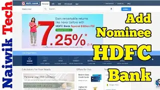 How to Add or Modify Nominee details in HDFC bank account via Net-Banking