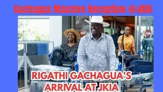 Rigathi Gachagua Huge Reception at JKIA#kenyalatestnews #gachagua #jkia #subscribe 