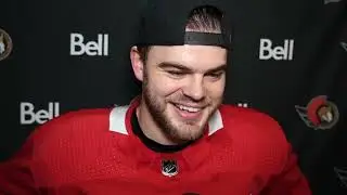 Pierre Dorion, D.J. Smith, Alex DeBrincat, Thomas Chabot and Derick Brassard Pregame - Mar. 2, 2023