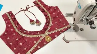 &ldquo;Latest Designer Blouse Back Neck Design ✨ Simple & Elegant |Lace Blouse Stitching  #BlouseDesign