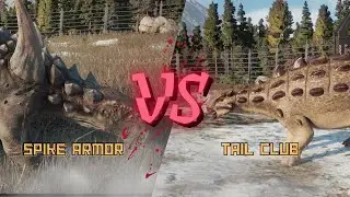Euoplocephalus vs Sauropelta | Armored Titan Battle | Jurassic World Evolution 2